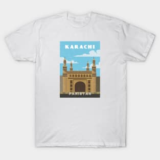 Karachi, Pakistan.Retro travel poster T-Shirt